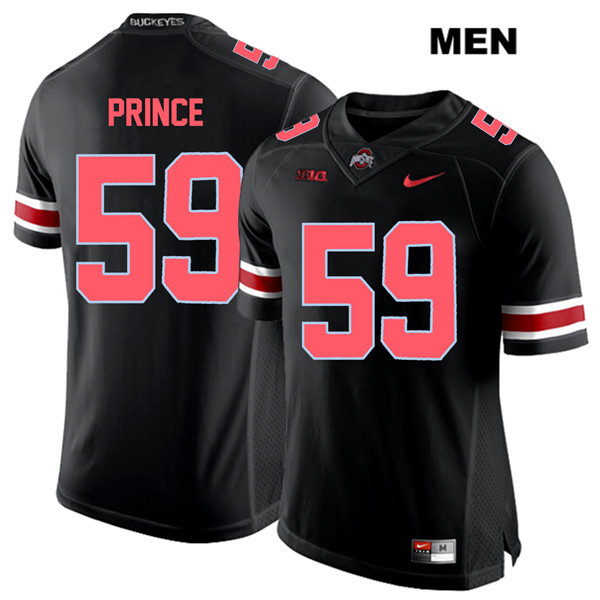 Ohio State Buckeyes Men's Isaiah Prince #59 Red Number Black Authentic Nike College NCAA Stitched Football Jersey TE19Z43GH